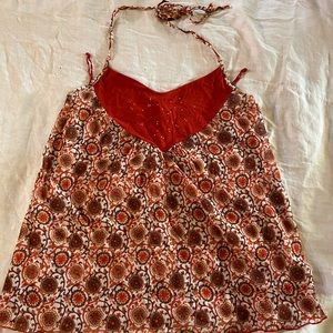 Hippie Boho Mandala Sheer Halter Tank Top